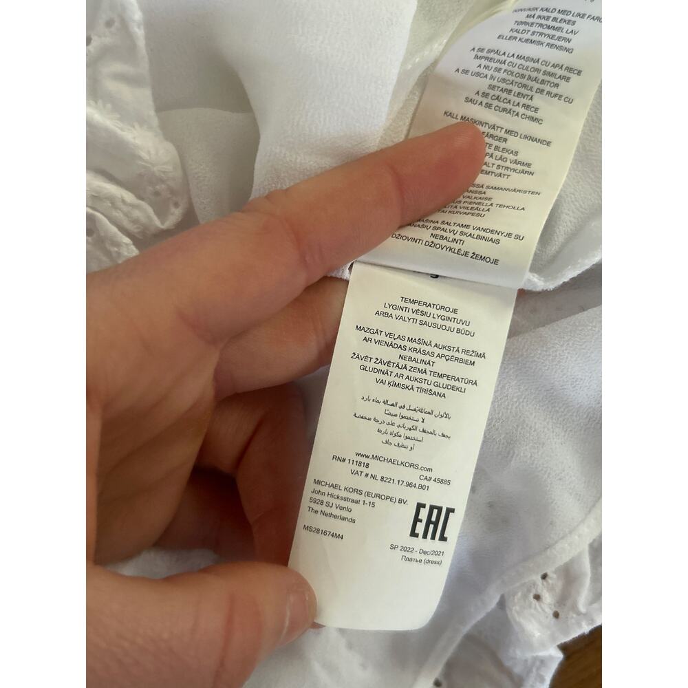 Michael Kors Julia Smocked Eyelet Flutter Dress W… - image 8